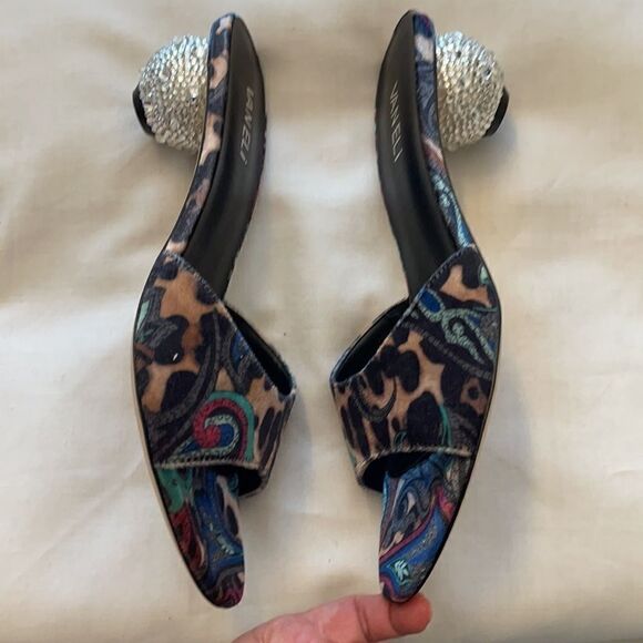 VANELI MULTI COLORED VELOUR MULES.  NEW - Picture 1 of 10